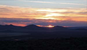 Sun Sets over Ridge